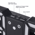 Digital 3D LED Big Wall Desk Alarm Clock Snooze 12/24 Hours Auto Brightness USB - Image 6