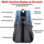 40L Men Women Travel Backpack Rucksack Camping Laptop Hiking School Book Bag USA - Image 7