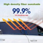 4X Magnetic Car Side Front Rear Window Sun Shade Cover Mesh Shield UV Protection - Image 2