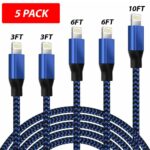 5 Pack Fast Charger USB Cable For iPhone 6 7 8Plus iPhone XR XS Max 12 13 14 Pro - Image 2