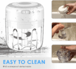 Electric 300ML Garlic Press Chopper Chili Onion Fruits Meat Mincer Blender Mixer - Image 15