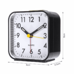 LED Desk Alarm Clock Nightlight Snooze Quiet Non Ticking Battery Powered Bedroom - Image 7