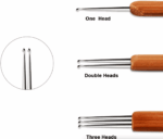 5Pcs DIY Crochet Needle Hook Bamboo Handle Dread Knit Hair Making Braiding Tool - Image 5