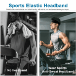 3x Mens Women Sweat Sweatband Headband Stretch Sports Head Band Yoga Gym Running - Image 4