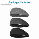 3x Mens Women Sweat Sweatband Headband Stretch Sports Head Band Yoga Gym Running - Image 9