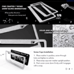 2PCS Bling License Plate Frame Glitter Crystal Sparkling Rhinestone Diamond Caps - Image 10