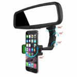 360�� Car Rearview Mirror Rotation Adjustable Phone Holder Mount Multifunction - Image 2