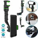 360�� Car Rearview Mirror Rotation Adjustable Phone Holder Mount Multifunction - Image 12