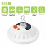 Rechargeable 60 LED Outdoor Camping Tent Light USB & Solar Lantern Hiking Lamp - Image 3