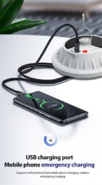 Rechargeable 60 LED Outdoor Camping Tent Light USB & Solar Lantern Hiking Lamp - Image 7