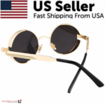 Retro Round Polarized Sunglasses Men Women Vintage Gothic Steampunk Glasses - Image 17