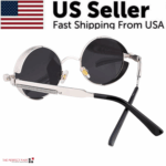 Retro Round Polarized Sunglasses Men Women Vintage Gothic Steampunk Glasses - Image 19