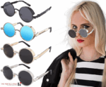 Retro Round Polarized Sunglasses Men Women Vintage Gothic Steampunk Glasses - Image 20