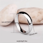 Tungsten Carbide Silver Polished Plain Wedding Band Ring 2mm 3mm 4mm 6mm 8mm 10m - Image 43