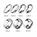 Tungsten Carbide Silver Polished Plain Wedding Band Ring 2mm 3mm 4mm 6mm 8mm 10m - Image 35