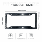 1X Black 3D USA American Flag License Plate Frame Holder Auto Car Tag Decal ABS - Image 4
