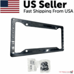 1X Black 3D USA American Flag License Plate Frame Holder Auto Car Tag Decal ABS - Image 8