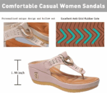 Low-Wedge Women Orthopedic Sandals Casual Flat Shoes Flip Flops Ladies Anti-Slip - Image 7
