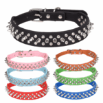 Spiked Studded Leather Dog Collar Rivets Pet Small Large Cat Pit Bull Adjustable - Image 23