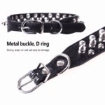 Spiked Studded Leather Dog Collar Rivets Pet Small Large Cat Pit Bull Adjustable - Image 15