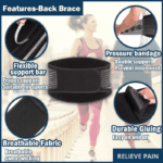 Lower Back Support Brace Lumbar Waist Belt Double Pull Breathable Belt Men Women - Image 5