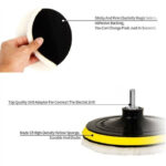 5PCS 6" Buffing Polishing Pad Wool Wheel Mop Kit For Car Polisher Drill Adapter - Image 7