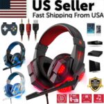 3.5mm Gaming Headset Mic LED Headphones Stereo Bass Surround For PC PS4 Xbox One - Image 2