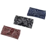 3PCS Boho Headbands Leopard Hair Bands Knotted Turban Wraps Stripe Cloth Elegant - Image 2