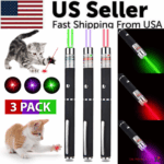 3 Packs 900Mile Laser Pointer Pen Green Blue Red Light Visible Beam Lazer