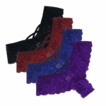 4 Pack Women Sexy Lace Underwear Lingerie Panties G-String Brief Thong Plus Size - Image 3