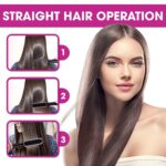 Hair Straightener Brush Straightening Curler Hot Comb Electric Adjustable Heat - Image 7
