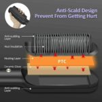 Hair Straightener Brush Straightening Curler Hot Comb Electric Adjustable Heat - Image 16