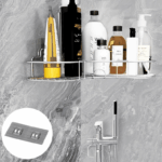 Shower Caddy Shelf Bathroom Corner Bath Storage Holder Organizer Triangular Rack - Image 12