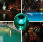 Outdoor Solar LED Floating Light Garden Pond Pool Lamp Rotating RGB Color Change - Image 16