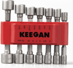 14 PCS Power Nut Driver Bit Set Quick Change MM & SAE Impact 1/4" Hex Shank USA - Image 4