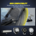 2PCS Pillar Hood Led Work Light Bar Mount Bracket Clamp Holder Offroad Universal - Image 2