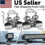 2PCS Pillar Hood Led Work Light Bar Mount Bracket Clamp Holder Offroad Universal