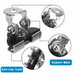 2PCS Pillar Hood Led Work Light Bar Mount Bracket Clamp Holder Offroad Universal - Image 5