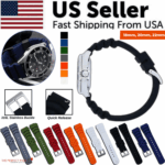 18mm 20mm 22mm Soft Silicone Watch Band Divers Replacement Strap Quick Release - Image 7