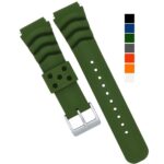 18mm 20mm 22mm Soft Silicone Watch Band Divers Replacement Strap Quick Release - Image 18