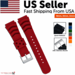 18mm 20mm 22mm Soft Silicone Watch Band Divers Replacement Strap Quick Release - Image 32