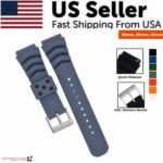 18mm 20mm 22mm Soft Silicone Watch Band Divers Replacement Strap Quick Release - Image 28