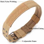 2" Wide Tactical Heavy Duty Nylon Large Dog Collar K9 Military With Metal Buckle - Image 5