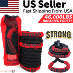 KEEGAN TOOLS 1.25"x30' Kinetic Energy Recovery Rope 46000 lbs Tow Rope Carry Bag - Image 4