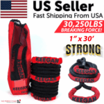 KEEGAN TOOLS 1.25"x30' Kinetic Energy Recovery Rope 46000 lbs Tow Rope Carry Bag - Image 18