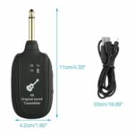 UHF Guitar Wireless System Transmitter+Receiver Built In Rechargeable Battery - Image 3