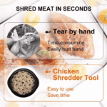 Large Chicken Shredder Tool Twist Meat Shredding Grinder Handles Non-Slip No BPA - Image 13