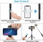 Selfie Stick Tripod Remote Desktop Stand Cell Phone Holder For iPhone Samsung US - Image 4