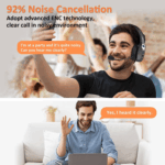 Trucker Bluetooth 5.2 Wireless Headset With Noise Cancelling Mic For Phones PC - Image 12