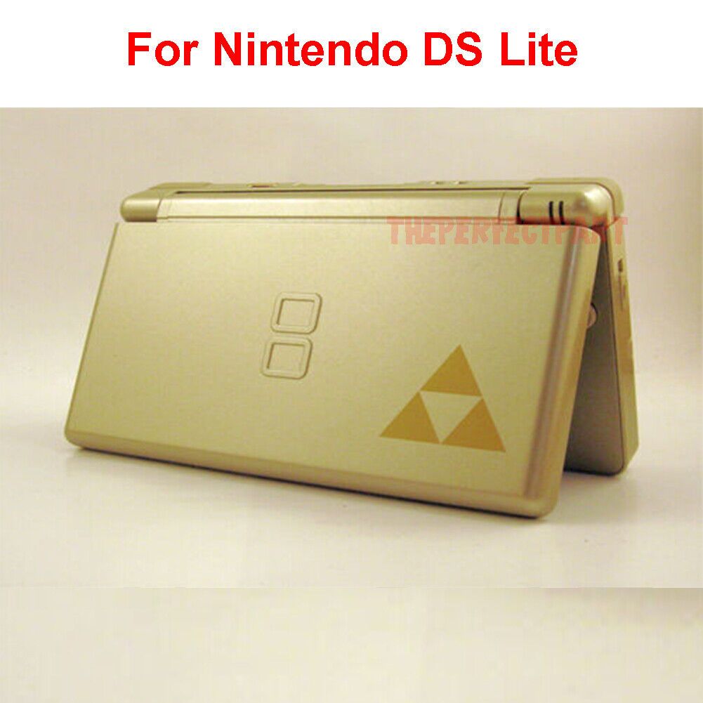 d010277eex8.jpg Replacement Housing for Nintendo DS Lite Glass Lens Shell Gold Zelda Triforce - Image 1